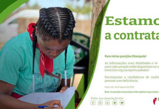 A Associação h2n abre 4 vagas de emprego