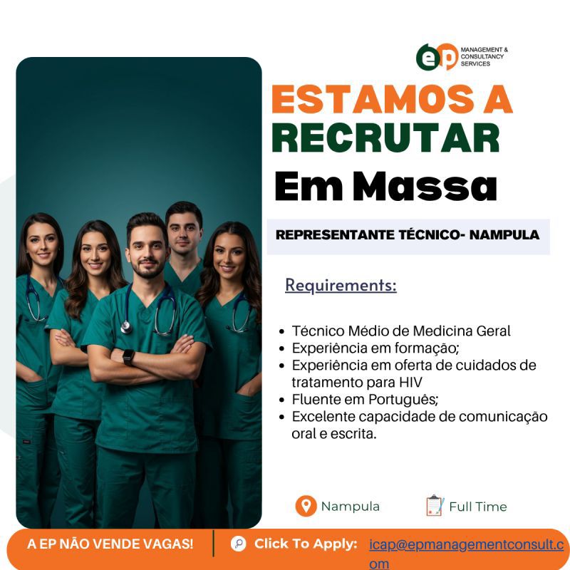 Vaga para Representante Técnico